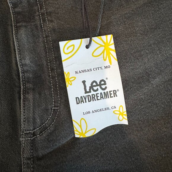 Lee x Daydreamer Size 30/28 High Rise Western Crop Boot Jeans in Washed Black - Picture 6 of 11